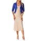 thumbnail image 2 of INSPIRE CHIC Chaqueta Bolero Ligera de Encaje Floral con Volantes y Manga Corta Abierta para Mujeres XL Azul Real, 2 of 6