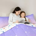 thumbnail image 5 of Castle Fairy Starry Sky Bedding Comforter Set 2pcs for Boys Girls,Dreamy Princess Twin Comforter Sets Microfiber,Gradient Pink Purple Breathable Bedding Set,Luxury Bedroom Decor,Reversible, 5 of 8