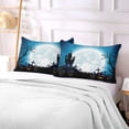 thumbnail image 7 of GZHJMY Halloween Pumpkin Castle Pillowcase Plush Pillowcase for Hair and Skin, Soft Standard Size Pillow Cases Zippered Queen Pillow Case Set of 1-21x54in Home Decor, 7 of 7