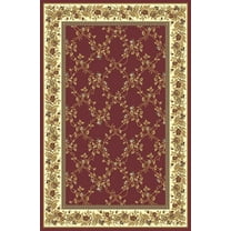 Radici Usa Noble Area Rug 1427 Burgundy Floral Country 7' 9" x 11' 6" Rectangle