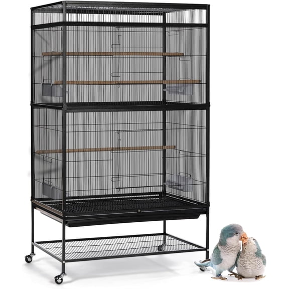 Large Bird Cage Seed Cather,Bird Cage Cover Adjustable Soft Airy Skirt Guard Birdcage Nylon Mesh Net for Parrot Parakeet Macaw African Round Square Cages Cover (118 * 31.5in/300 * 80cm) (Black)