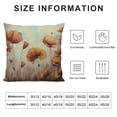 thumbnail image 5 of ONETECH  Throw Pillow Cover Painting Poppies Flower Square Throw Pillow Cases，Artwork of Vintage Brown Lotus Throw Cushion Covers for Couch Sofa Chair Bedroom, 5 of 5