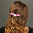 thumbnail image 2 of Unique Bargains 1 Pc Hair Clip Halloween Bat Wing Ghost Hair Clips for Women Pink, 2 of 5