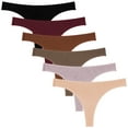 thumbnail image 2 of Sunm Boutique Cotton Underwear for Wome Thongs Underwear Bikini Panties 12 Packs, 2 of 8