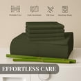 thumbnail image 4 of Sacred Thread Rayon Derived from Bamboo Sheets Twin XL Size, 18'' Deep Pocket Cooling Sheets for Hot Sleepers, 4 PC Cooling Sheets (Twin XL Size) (Hunter Green), 4 of 9