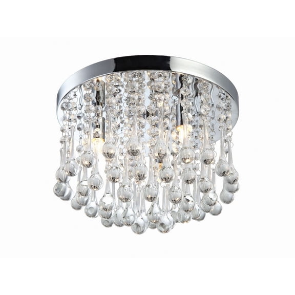 IFM237B12CH9-Canarm Inc-Daya - 3 Light Flush Mount-8.5 Inches Tall and 11.75 Inches Wide-Chrome Finish