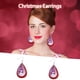 thumbnail image 1 of Pendientes para mujer, regalos para mujer, pendientes navideños, muñeco de nieve navideño, pendientes de cuero con doble lentejuela para niñas, anillos de moda, 1 of 2