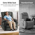 thumbnail image 5 of MCombo Oversized Triple Motor Power Lift Recliner with Adjustable Headrest for Big Tall Elderly, Fabric(Gray, Large-Wide), 5 of 11