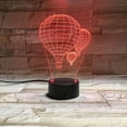 thumbnail image 1 of Lámpara de mesa con luz nocturna en globo aerostático 3D LED para niños, 1 of 2