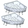 thumbnail image 1 of Shower Caddy Wall-mounted Shower Shelf Multifunctional Waterproof Shower Organizer with Towel Bar Hooks No Drilling Shower Storage Rack Bathroom Accessories for Bath Kitchen, 1 of 7