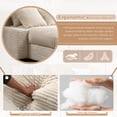 thumbnail image 6 of Aukfa 48" Inch Chaise Lounge, Oversized Sofa Chair with Ottoman, 3 Pillows, Corduroy, Beige, 6 of 11