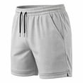 thumbnail image 3 of EOYWHK Mens Active Shorts Quick Dry Elastic Waist Drawstring Workout Shorts for Men Soft Lightweight Breathable Wear Daily Wear Outdoor Gray, Size S, 3 of 9