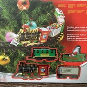 Battery Operated Christmas Train Set, Electric Train Toy with Tracks, Lights & Sounds, Circle Railway Playset for Under Tree Decor, Kids, Boys, Girls, Xmas Gift