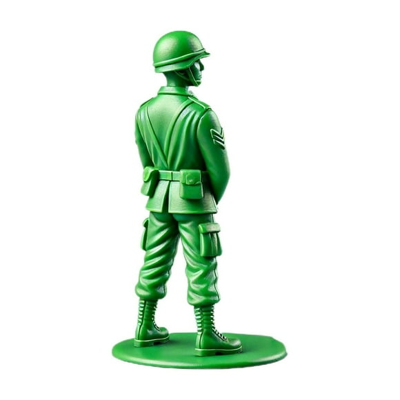 Divertido soldado verde, miniadorno interesante de soldado verde