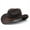 Coffee, variant on Custom Man Cowboy Hat, Western Hat for Man, Leather Hatband Man Cowgirl Hat for Man