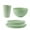4Pcs Green, variant on Wheat Straw Cutlery Set 4Pcs/Set Bowl Cup Dish Set Portable Tableware Set Dinnerware Kits for Picnic Camping