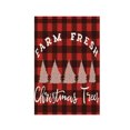 thumbnail image 1 of Flmtop Christmas Banner Polyester Double-sided Red Plaid Christmas Flag for Home, 1 of 11