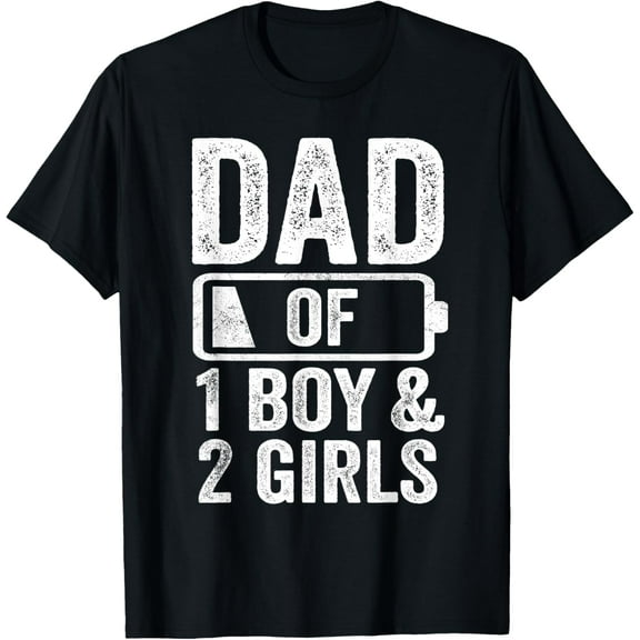 Playful Comfort Tee - Dad of 1 Boy & 2 Girls Gifts Daddy of 3 Kids T-Shirt