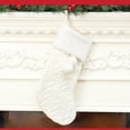 thumbnail image 2 of Christmas Stockings Warm Knit Christmas Socks With Plush Ball Christmas Decorations Classic New Year Socks, 2 of 7