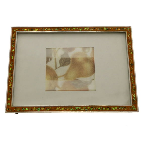 Mi Amore Picture-Frame Orange/Silver-Tone