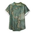 thumbnail image 5 of CEHVOM Chemisier Décontracté à Revers pour Femme, Manches Courtes, Imprimé, Chemise Ample, Hauts, Boutons, Cardigan, Liquidation, 5 of 5