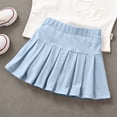thumbnail image 5 of Girls Uniform Skirts Solid Color Heart Embroidery Pleated Tennis Skirts High Waist Skort, 5 of 5