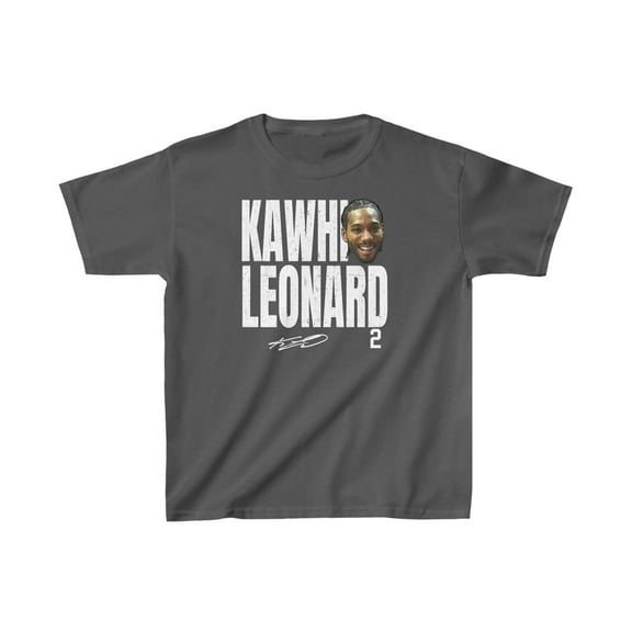 Los Angeles Kawhi Leonard #2 cartoon Basketball fans gift Kids Cotton Tee