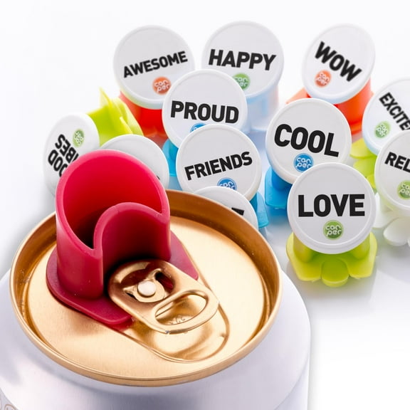 Reusable Canper Can Caps, Multicoloured (25 Pack Mix Designs)