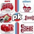 thumbnail image 4 of Medias navideñas para perros LzGUNGY grandes con forma de hueso rojas con marco de fotos, 4 of 5