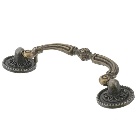 COSMOBETTY Old Drawer Pulls Zinc Alloy Antique Brass For Cabinet 1Pcs