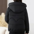 thumbnail image 4 of Bixock Winter Women Quilted Jackers,Fleece Puffer Jackets for Women,Women’s Warm Outerwear Jackets Solid Color Hooded Long Sleeve Zip Up Jacket Quilted Casual with Pockets Outerwear Jackets, 4 of 5