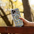 thumbnail image 2 of iPhone 15 Pro Max Clear Case - Blue and Yellow Bumble Design, 2 of 6