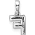 thumbnail image 3 of 14K White Gold Diamond Letter F Initial With Bail Pendant(Length 12) - Jbsp, 3 of 5