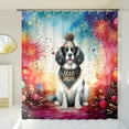 thumbnail image 3 of Hello 2025 English Springer Spaniel Celebrates Happy New Year Firework Balloon Shower Curtain Springers Dog Lover Gifts Waterproof Bathroom Bathtub Curtain - 02024, 3 of 5