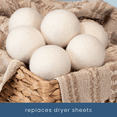 thumbnail image 7 of S&T INC. XL New Zealand Wool Dryer Balls, Fabric Softener for Laundry, Natural White, 2.9 in, 6 Pack, 7 of 7