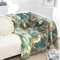 thumbnail image 3 of Couverture en Coton Boho Couvre-Lit Double Face Linge de Lit Housse de Canapé Drap (150 x 200 cm), 3 of 5