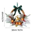 thumbnail image 3 of End of Year Clearance Christmas Ornament Wreath Metal Wreath LED Warm Light Large Bow Christmas Decorations Christmas Wreath for Front Door Wall Window Stair Home Decor on Clearance!, 3 of 8