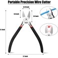 thumbnail image 2 of FrostHike 2 Pieces Zip Ties Cutters Electrical Wire Cutter 5 Inch Precision Side Cutter Heavy Duty Flush Cutting Pliers with Longer Flush Cutting Edge Spring-loaded for Crafting Cables Wires Zip Ties, 2 of 5