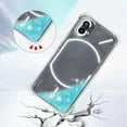 thumbnail image 5 of Glitter Liquid Case for Nothing Phone 1 for Gi     Women, Bling Quicksand Clear Soft TPU Cover Shiny Sparkle Luxury Floating Protective Case for Nothing Phone 1      Silver Blue, 5 of 14