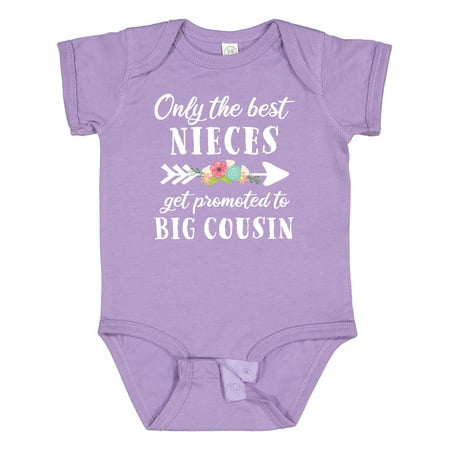 

Inktastic Only the Best Nieces Get Promoted to Big Cousin Gift Baby Boy or Baby Girl Bodysuit