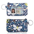 thumbnail image 2 of Zip ID Case with Lanyard - Badge ID Holder Wallet with Zipper - Cotton (Flutter-2), 2 of 7