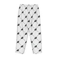 thumbnail image 5 of Naloa Black Rabbit Print Women’s Ultra-Soft Comfy Pajama Lounge Pants with Pockets & Drawstring, 5 of 8