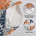 thumbnail image 6 of Navy Blue Orange Pillow Covers 18x18 Set of 2 Fall Colored Grey Gray Dahlia Flower Outdoor Decorative Throw Pillows Autumn Themed Farmhouse Pillowcases Linen Cushion Case Decor for Sofa Couch Bed, 6 of 6