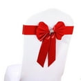 thumbnail image 6 of Efavormart 5 Pack Red Reversible Chair Sashes with Buckle Double Sided Bow Tie Chair Bands Satin & Faux Leather Chair Sash, 6 of 10