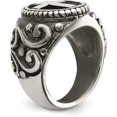 thumbnail image 6 of chisel Stainless Steel Antiqued and Polished Cross Ring - Ring Size 12.0, 6 of 8