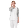 thumbnail image 2 of Fundamentals Womens Hidden Placket Button Front Scrub Vest, Style 14752, 2 of 2