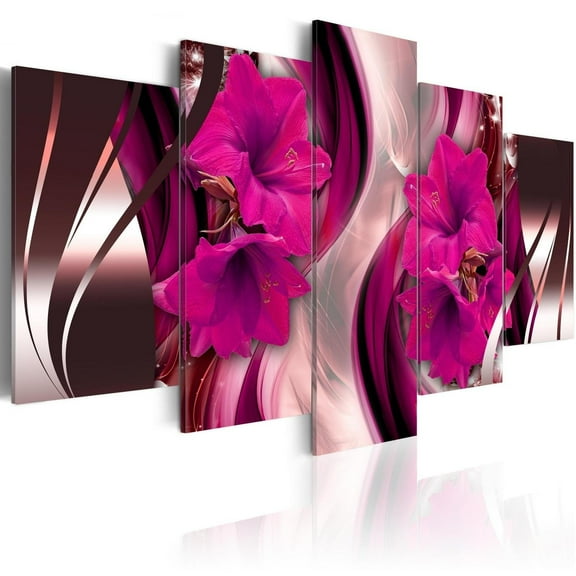 Tiptophomedecor Glamour Canvas Wall Art - Fuchsia Evening - Stretched & Framed Ready To Hang Art