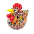 thumbnail image 2 of Joernso Colourful Glass Rooster Figurine Stable Base Turkey Animal Miniature Modern Home Xmas Gift Table Decoration, 2 of 8