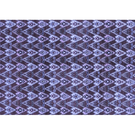 Ahgly Company Machine Washable Indoor Rectangle Abstract Blue Modern Area Rugs, 2' x 4'