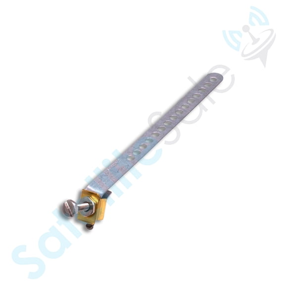 SatelliteSale Sangle de Mise à la Terre en Acier Galvanisé 6 Pouces Flexible et Ajustable Lot de 5 Pcs